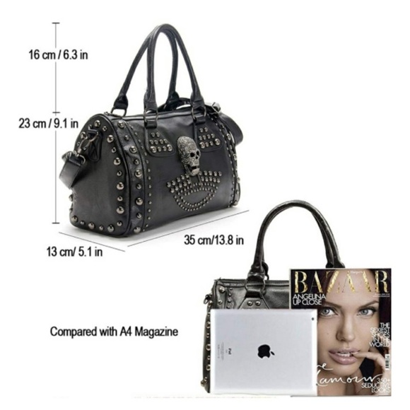 🆕️ Skull Handbag Large Capacity Gothic Style - Picture 4 of 8